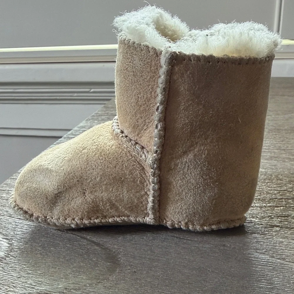 UGG Toddler Chestnut Suede Plush-Lined Booties